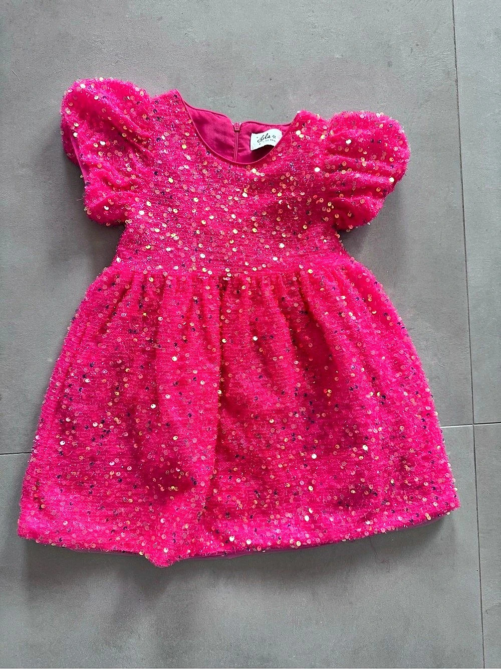 Lola & the Boys Girls Sequin Party Dress Pink Size 4 Like New